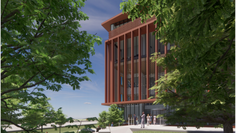 Artist's impression of the new renal unit exterior.