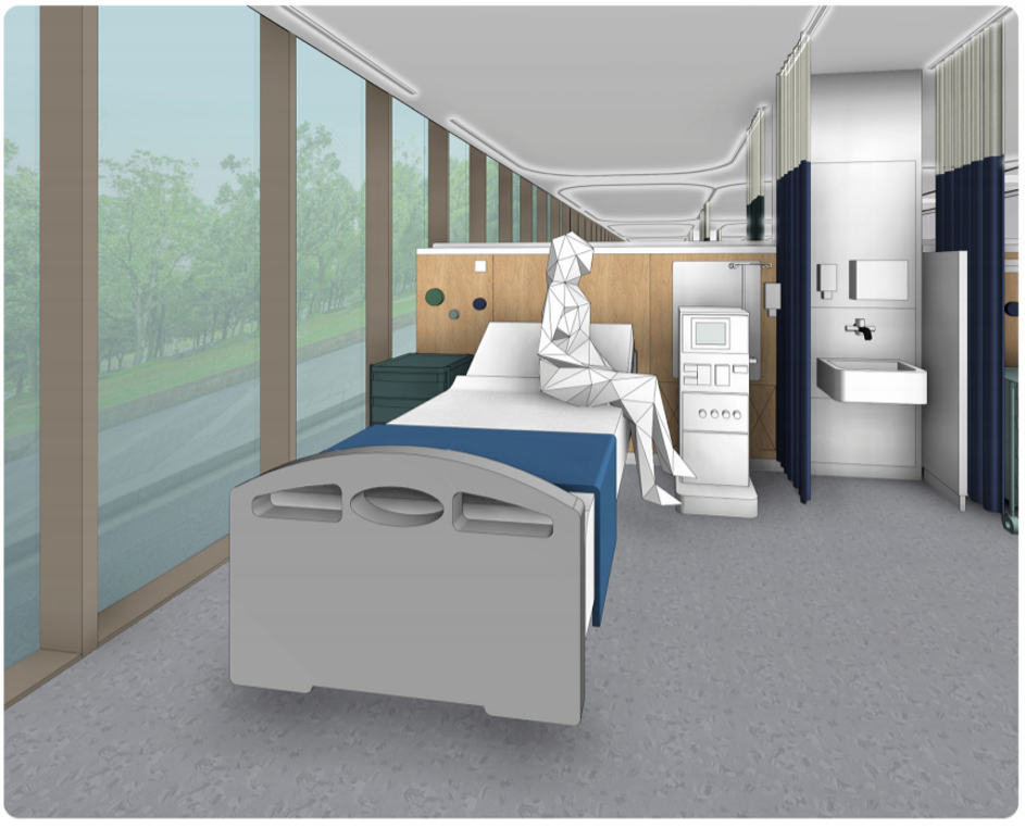 Artist's impression of the new renal unit interior