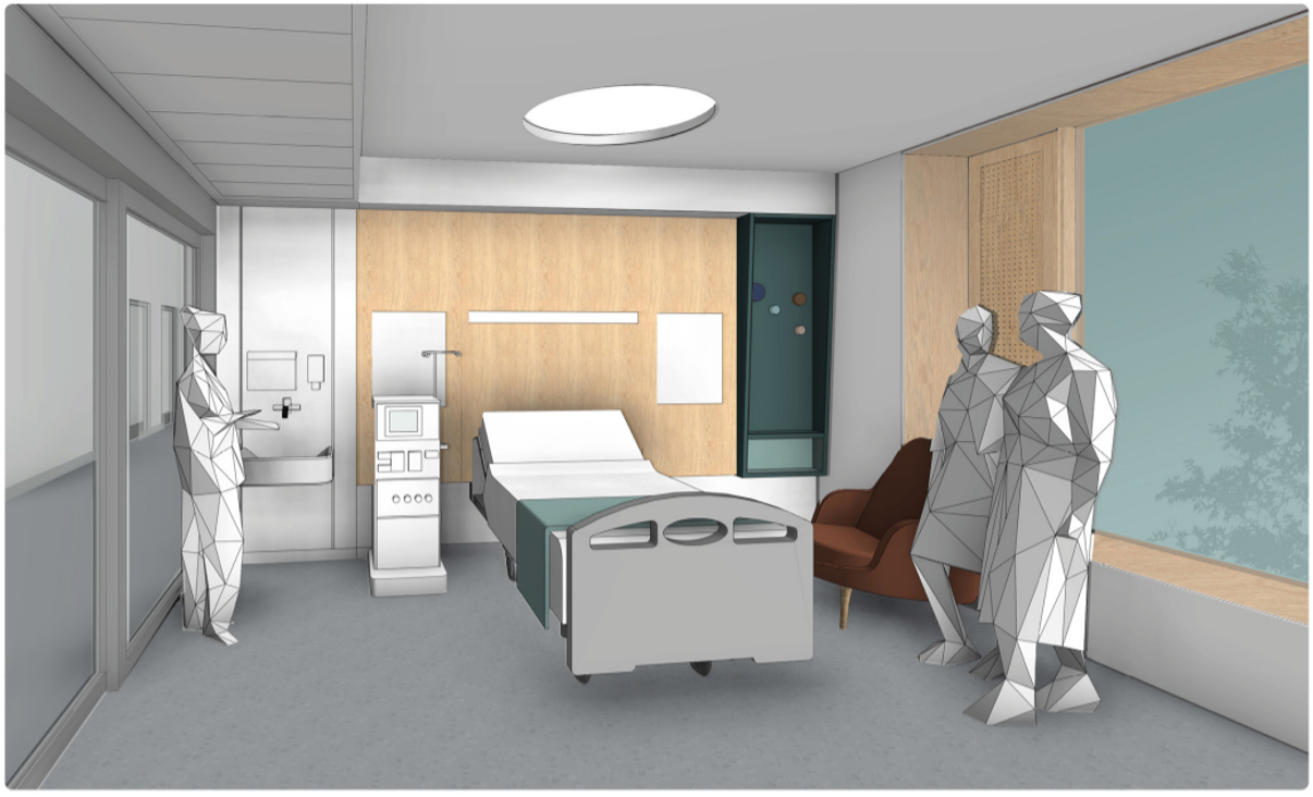 Artist's impression of the new renal unit interior