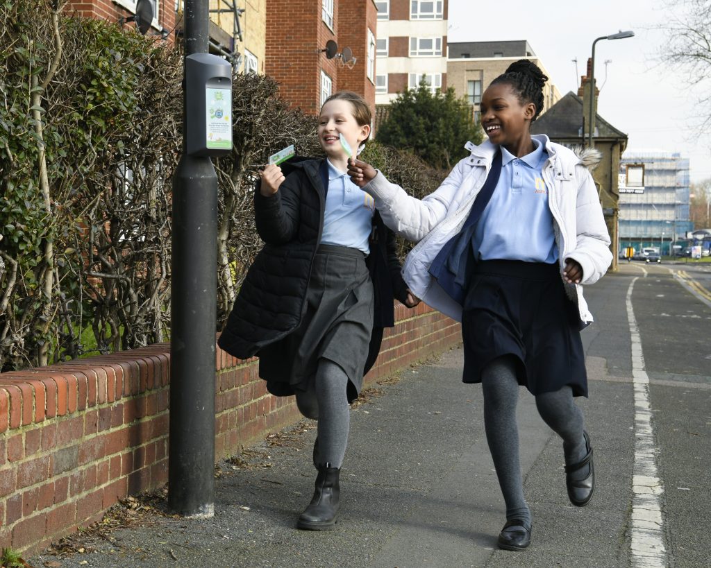 Merton children taking part in the Beat the Street campaign