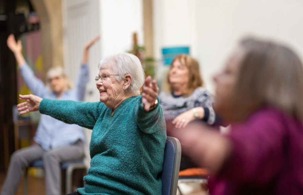 Older people exercising