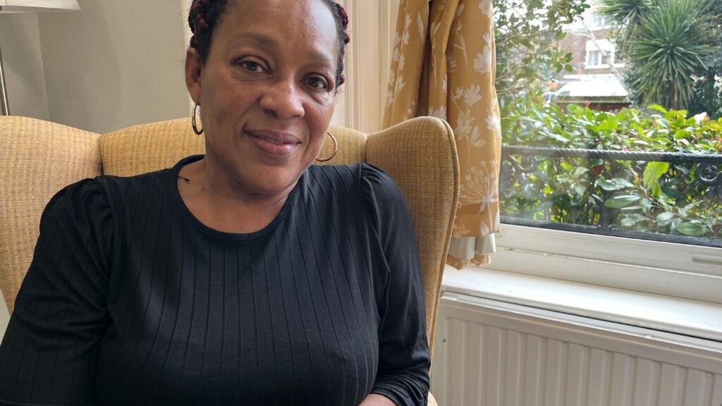 Seated portrait of Andrea Howell Jones of Alexander House care home who talks about the Universal Care Plan and other digital projects