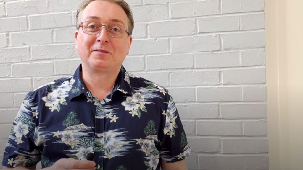 Portrait of Andy singing sensation group leader as part of neighbourhood health project