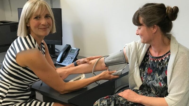 GP Laura Jarvie with a patient