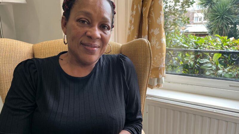 Seated portrait of Andrea Howell Jones of Alexander House care home who talks about the Universal Care Plan and other digital projects