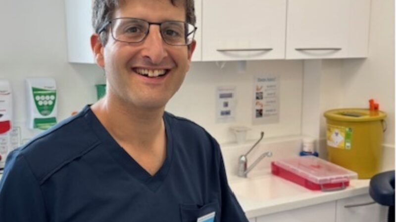 NHS Urgent care dentist Scott Aaron in his surgery