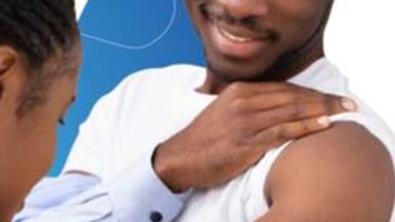 Man giving blood