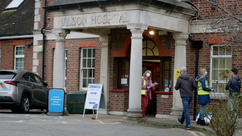 Wilson hospital exterior when used as covid vaccine centre
