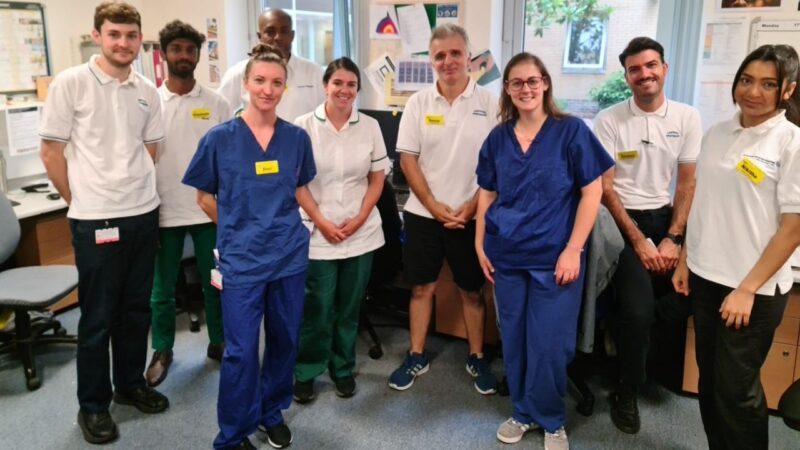 Group shot of nursing and rehabilitation team from Mary Seacole ward